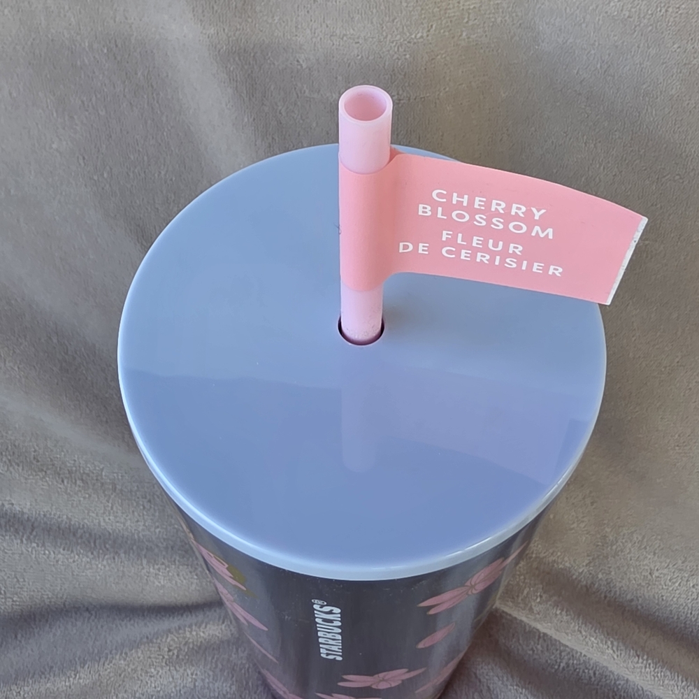 STARBUCKS Cherry Blossom Stainless Cup Tumbler (24oz) - Picture 5 of 9